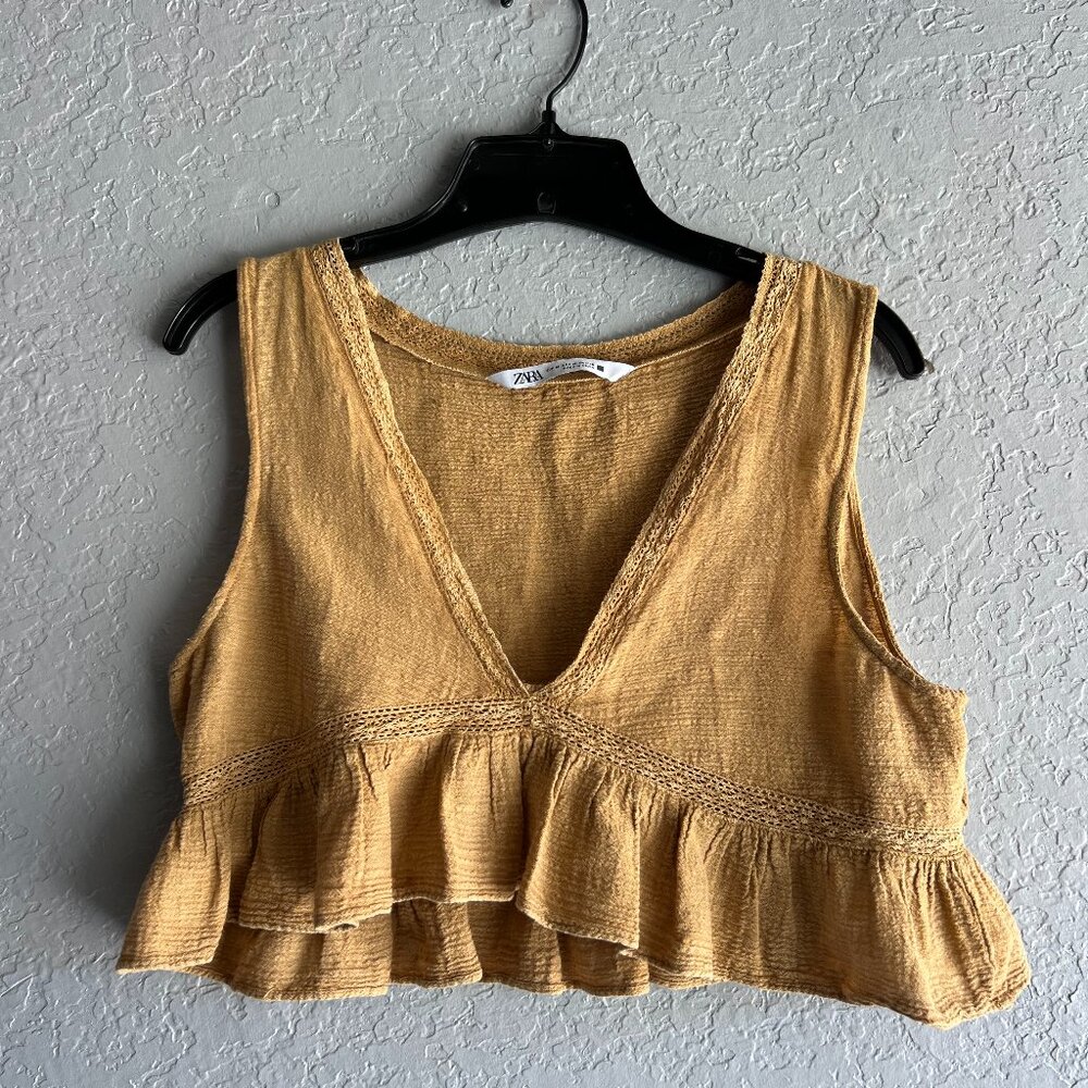 Zara Low Cut Cropped Tank